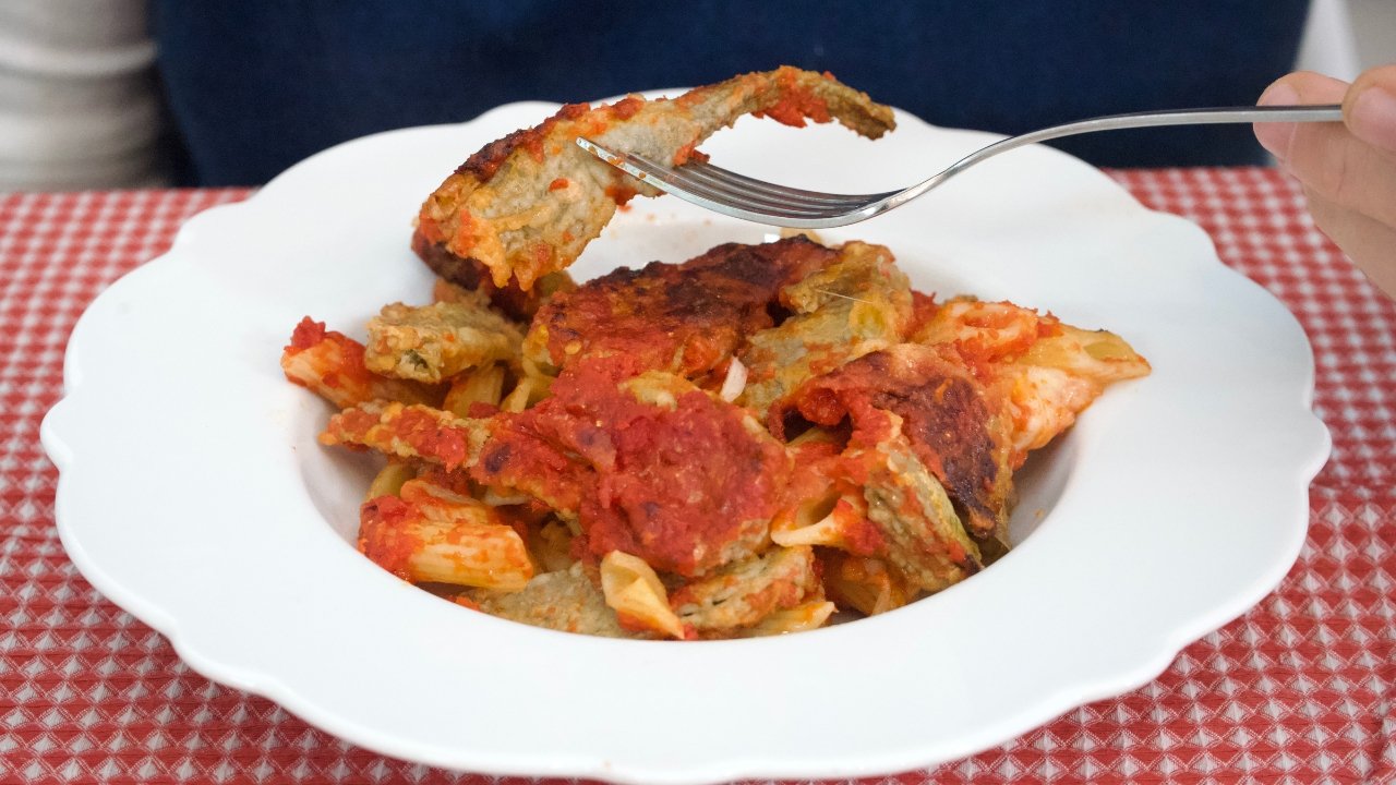 ricetta parmigiana di carciofi con pasta